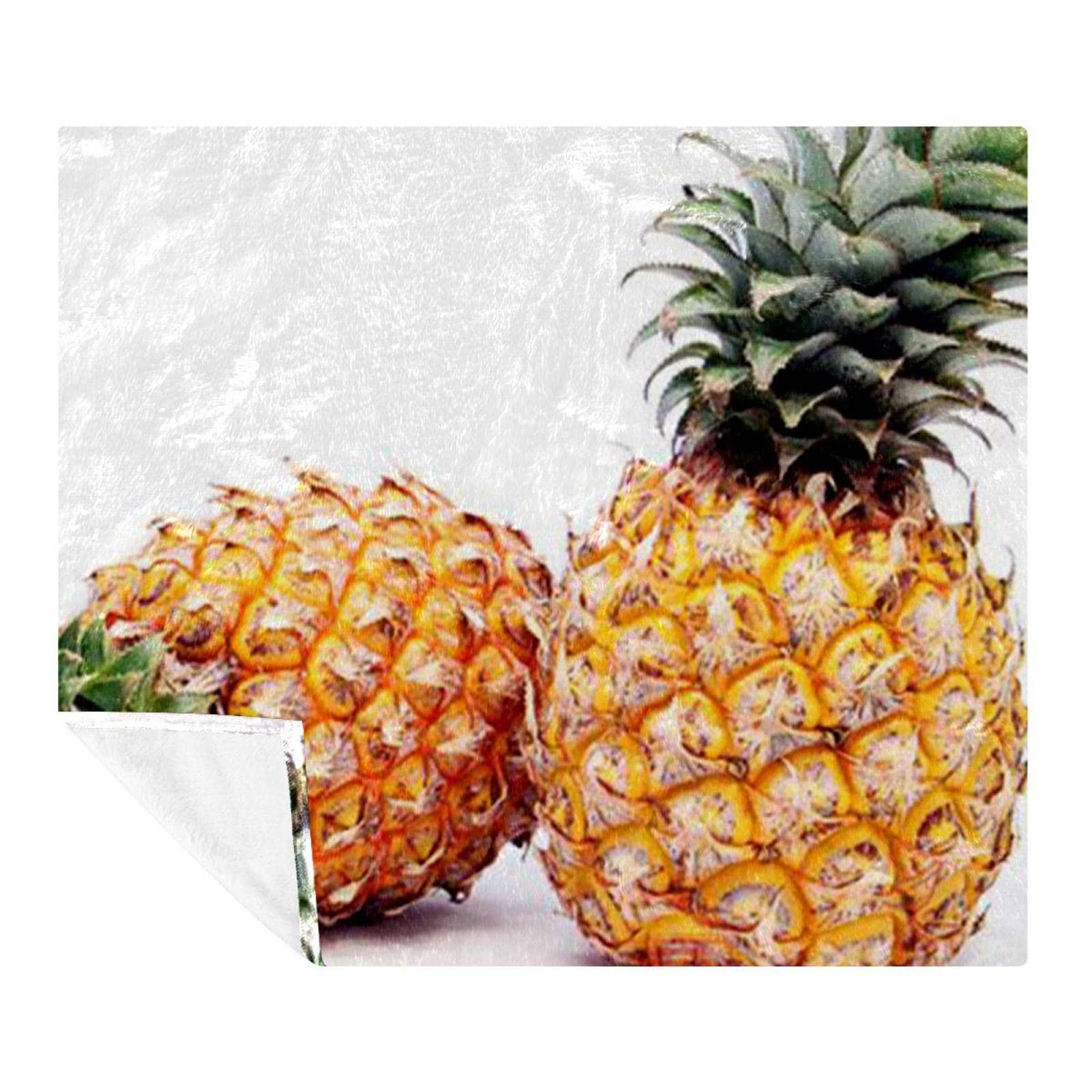 Couverture polaire ananas tropical pour lit et canape chambre