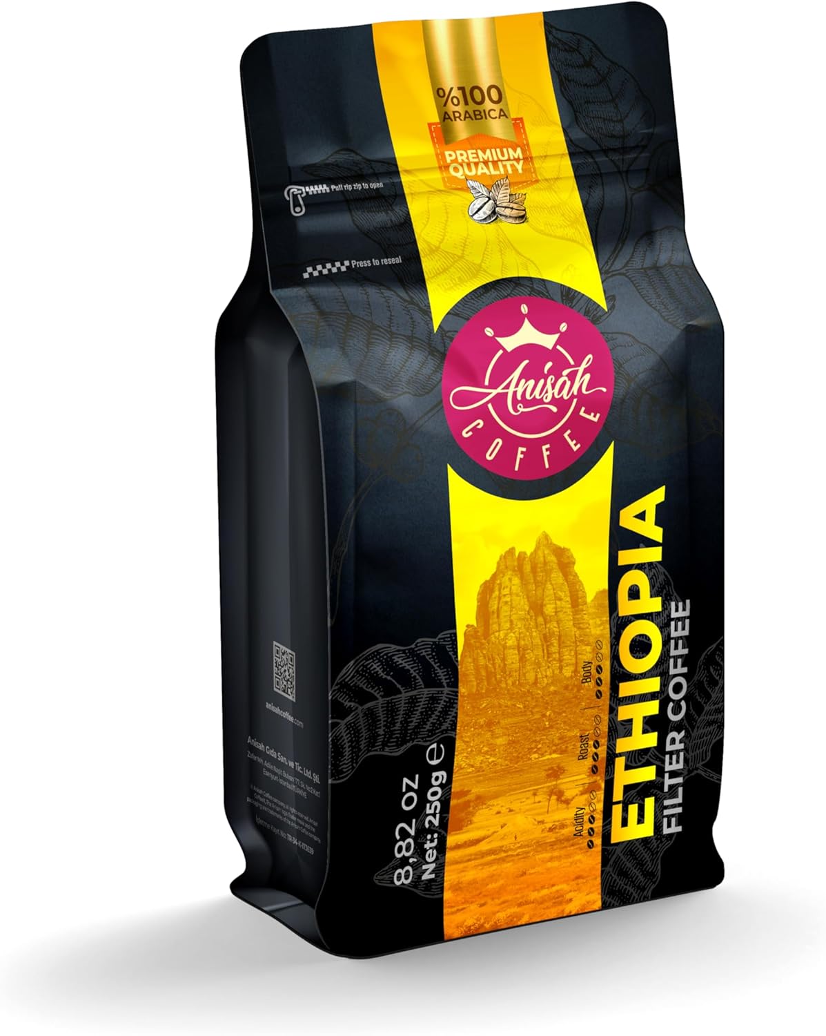 Anisah Coffee Etiyopya Öğütülmüş Filtre Kahve 250 gr