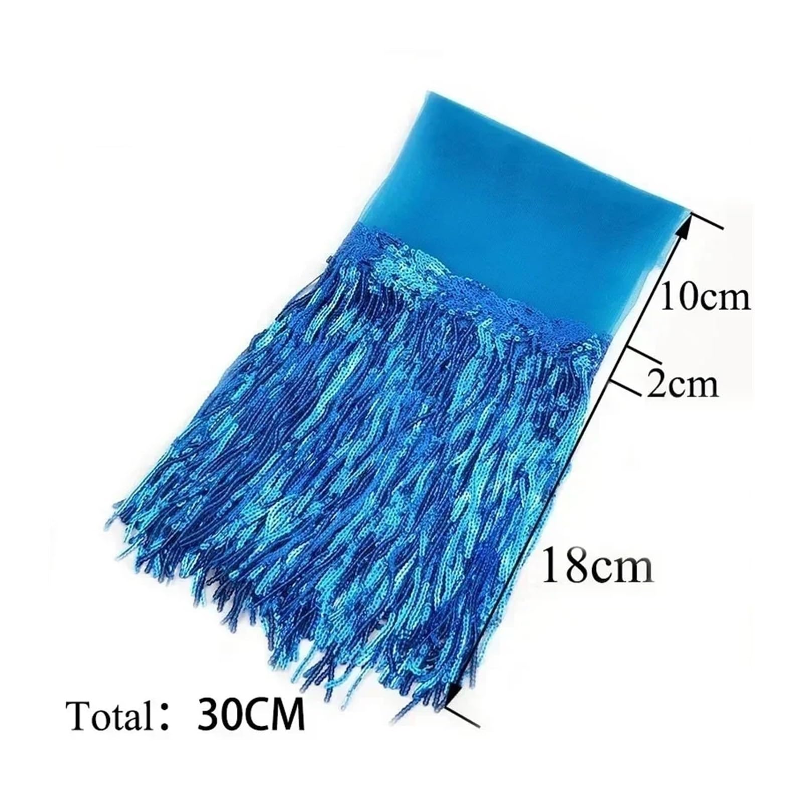 1-10Yards 18cm Pailletten Fransen Quaste for Tanz Kleid Spitze Trim Fransen Kleidung Kleider Dekorative Band DIY Nähen zubehör(14Coffee,10Yards)