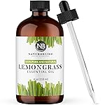 NaturoBliss 100% Pure Lemongrass Essential Oil Therapeutic Grade Premium Quality (4 fl. oz) with Glass Dropper, Perfect for Aromatherapy