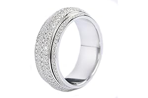 Iced Out Moissanite/Diamond Spinner Ring: The Epitome of Sophisticated Elegance