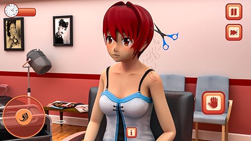 Jogo de vestir e maquiar para meninas em salão de beleza