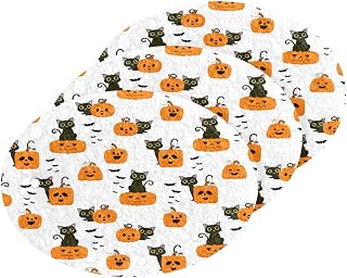 Halloween Cats Pumpkin Bats Kitchen Sponges Autumn Pattern Cleaning Dish Sponges Non-Scratch Scrubber Sponge for Kitchen Bathroom Cars, pack of 3