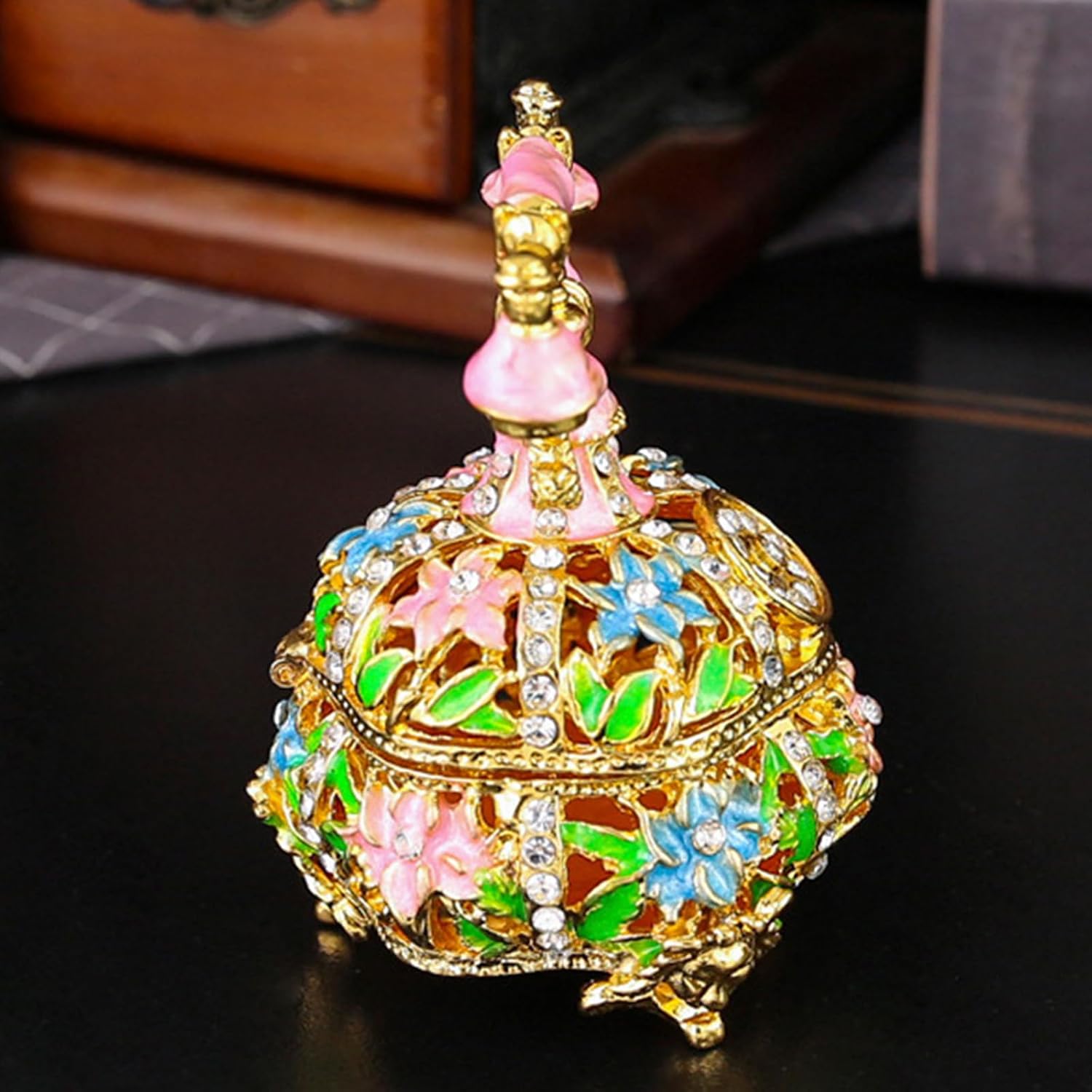 Telephone Shape Gift Box Elegant Statue Decorative Ornament for Rings Earrings and Other Delicate Accessories Coatin image 4