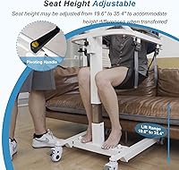 Vista 3 de Silla elevadora de paciente para el hogar, elevador portátil de silla de ruedas con 2 cojines, elevador de transferencia de sillas de ruedas a