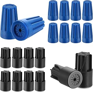 Ouligay 20PCS Electrical Wire Caps Waterproof Wire Nuts Screw Twist Connector Wire Nuts Electrical Electrical Connectors Twist for Outdoor Lights Irrigation Valves