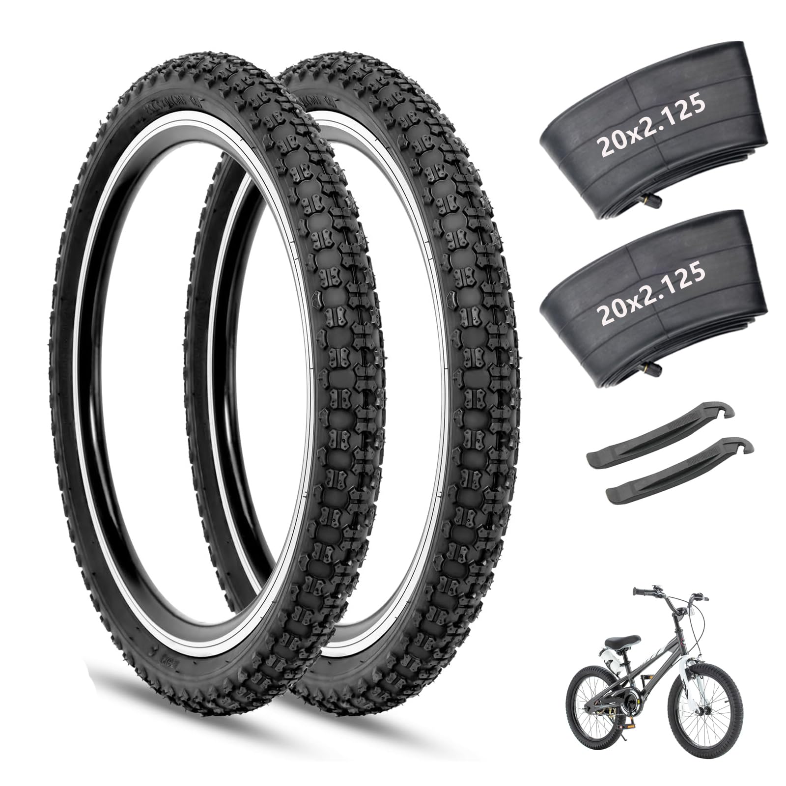 Amazon | 20インチ 自転車タイヤ 20x2.125 自転車タイヤ 子供用自転車