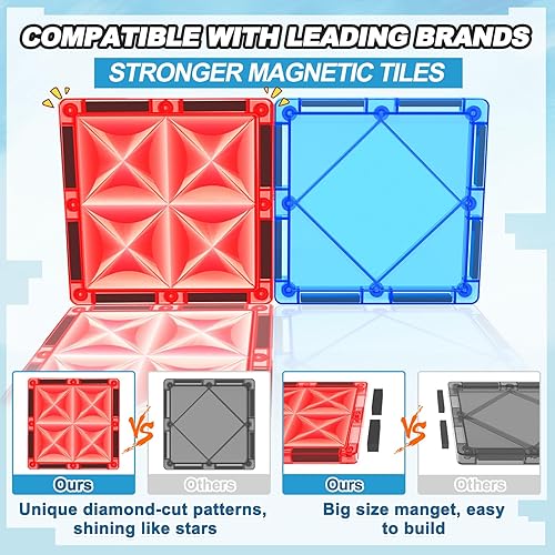 Miniatura 4 de Juguetes magnéticos para niños y niñas de 3 años, bloques magnéticos, regalos para niños pequeños de 3 a 5 años, juguetes magnéticos de aprendizaje