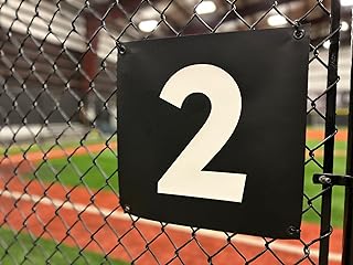 Flex Vinyl 15" x 15" Sports Field Number Signs • Court and Batting Cage Number Signs (1,2,3)