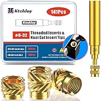 Vista 18 de 400Pcs de insertos roscados, kit surtido de tuercas moleteadas métricas de rosca hembra M2 M2.5 M3 M4 M5 M6, inserto de latón de ajuste térmico