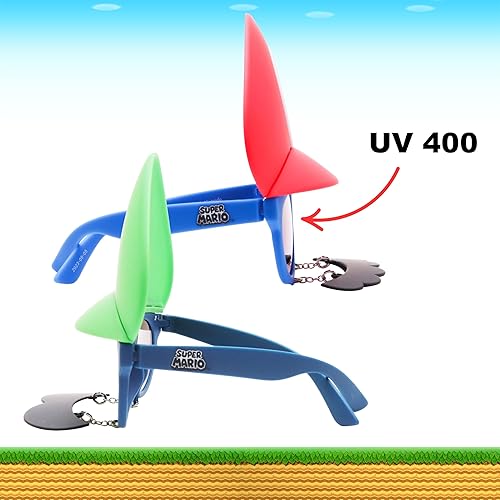 Miniatura 44 de Sun-Staches Gafas de sol oficiales de Super Mario Mario Luigi Peach Bowser Yoshi Wario o Waluigi accesorio de disfraz Se adapta a la mayoría