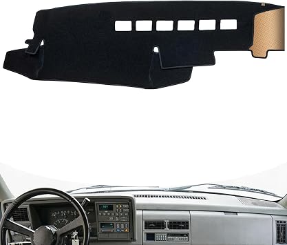 Dash Cover, Anti-Glare, Sun Protection, Dustproof, UV-Proof, Dashboard Covers, Interior Car Accessorie Fit for 1988-1994 Ch-Evy GM-C C/K 1500 2500 3500 Suburban, 1992-1994 Blazer Yukon, Black