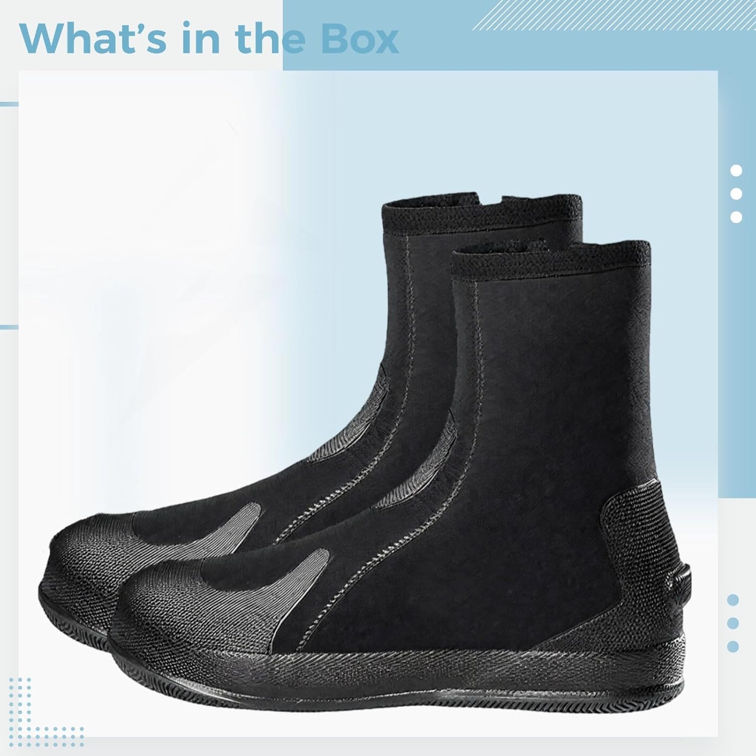 Men’S Water Sports 2 Pcs 0.2 in (0.5 Cm) Neoprene Dive Boots Anti-Slip XL(10-10.5 Us) High Cut Scuba Boots for Men Wetsuit