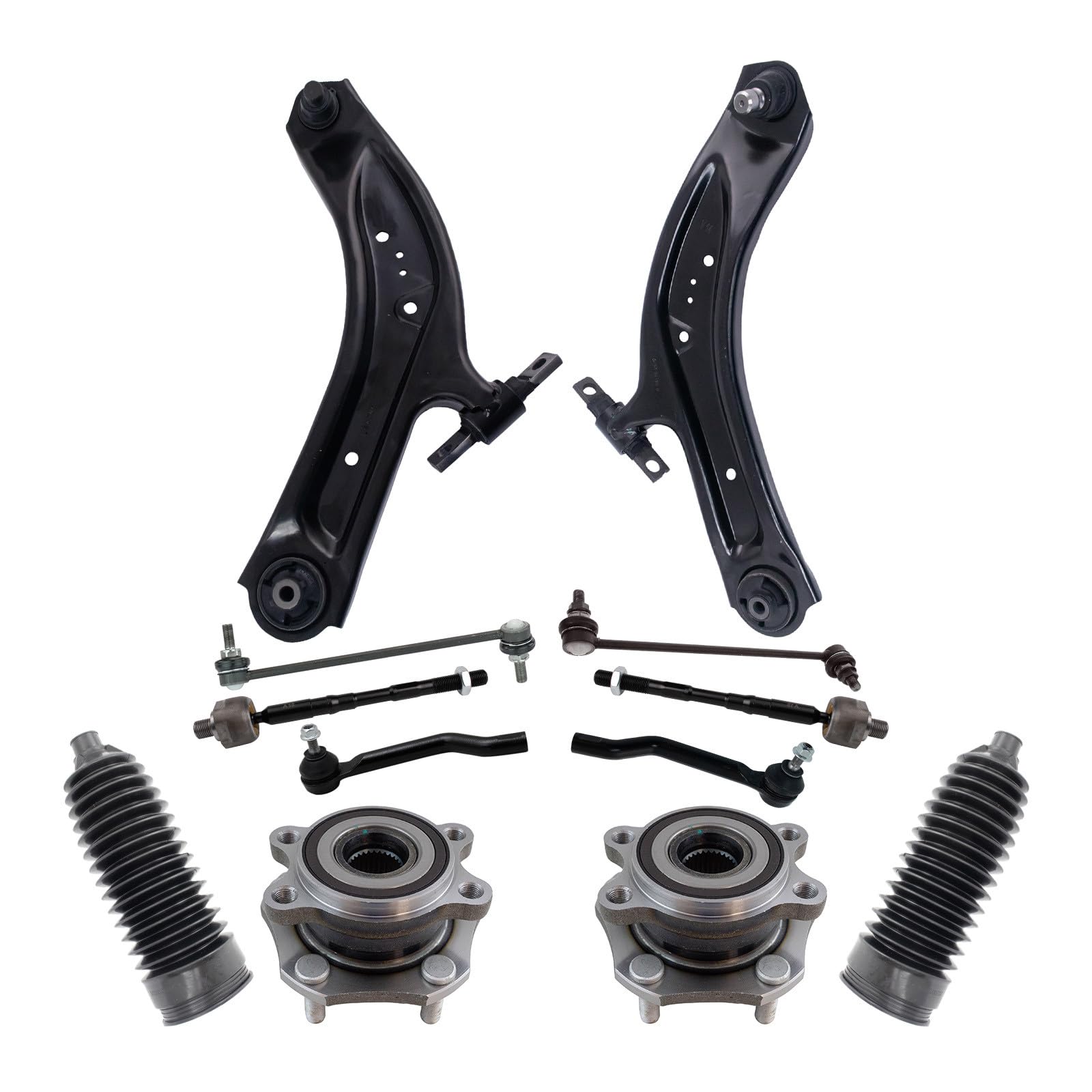 TRQ Front Steering,Suspension,& Drivetrain Kit Compatible with 2014-2020 Nissan Rogue 2017-2022 Rogue Sport
