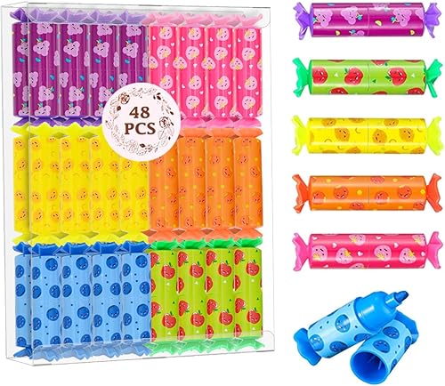 48 piezas de resaltadores – 6 colores en mini resaltadores para fiestas, resaltador de purpurina ideal para escribir, dibujar y colorear