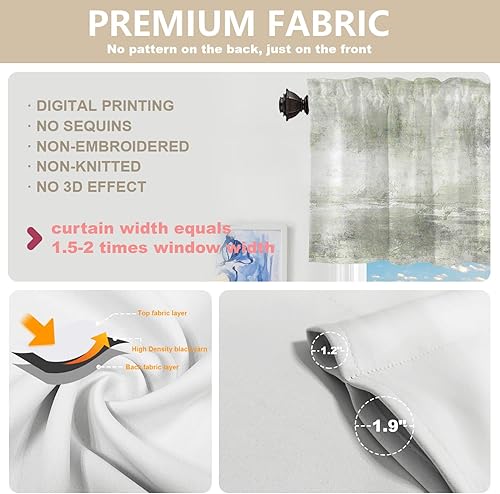 Miniatura 558 de Cenefas de cocina modernas con patrón de cobre marrón dorado para ventanas, cenefas opacas abstractas de marcas de arañazos y cortinas opacas