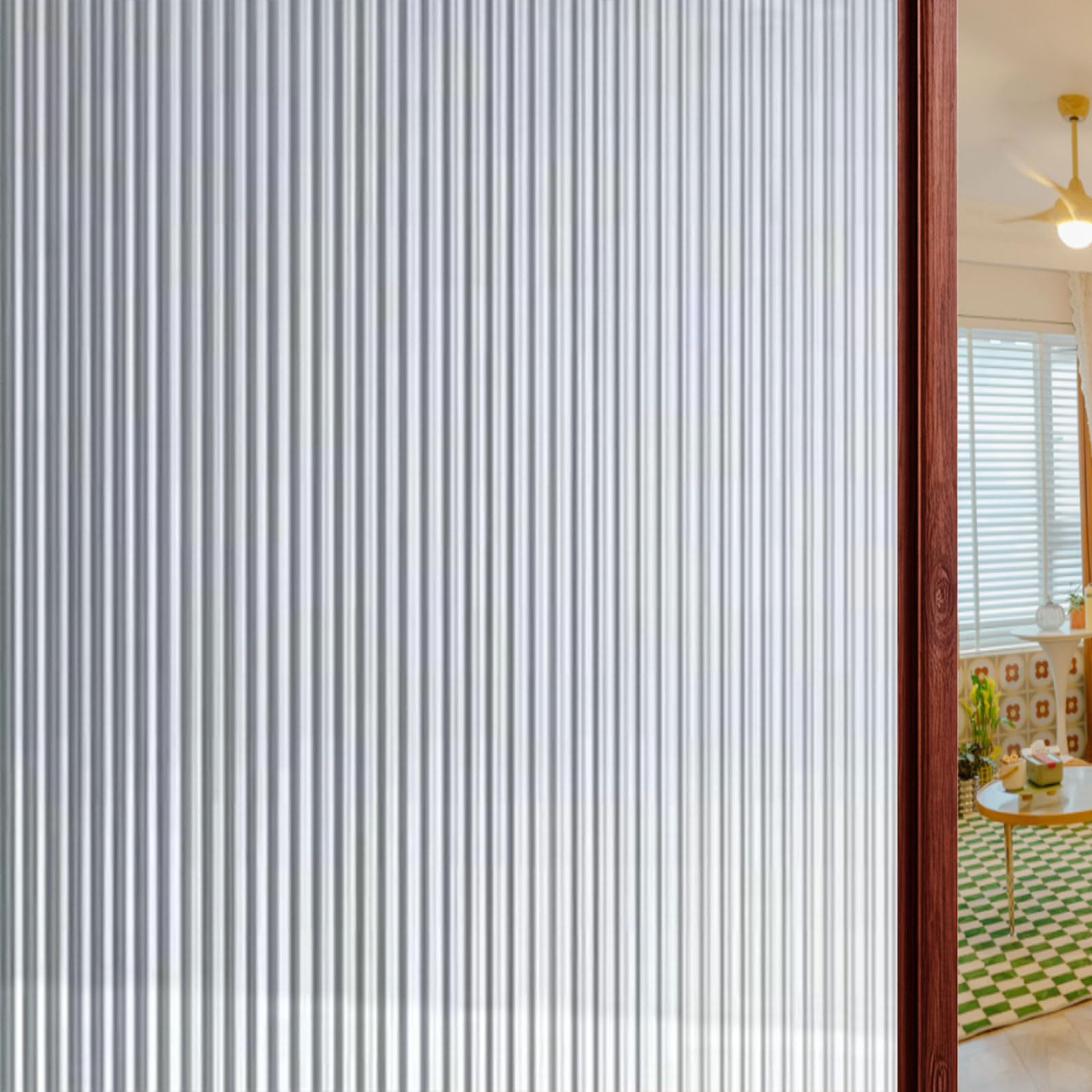 Pellicola per Finestra, Pellicola per Vetri 90 x 220 cm Autoadesive Anti-Uv, Statica, Privacy Finestre Non Adesivo Privacy per Cucina, Ufficio, Camera, Chang Hong 2
