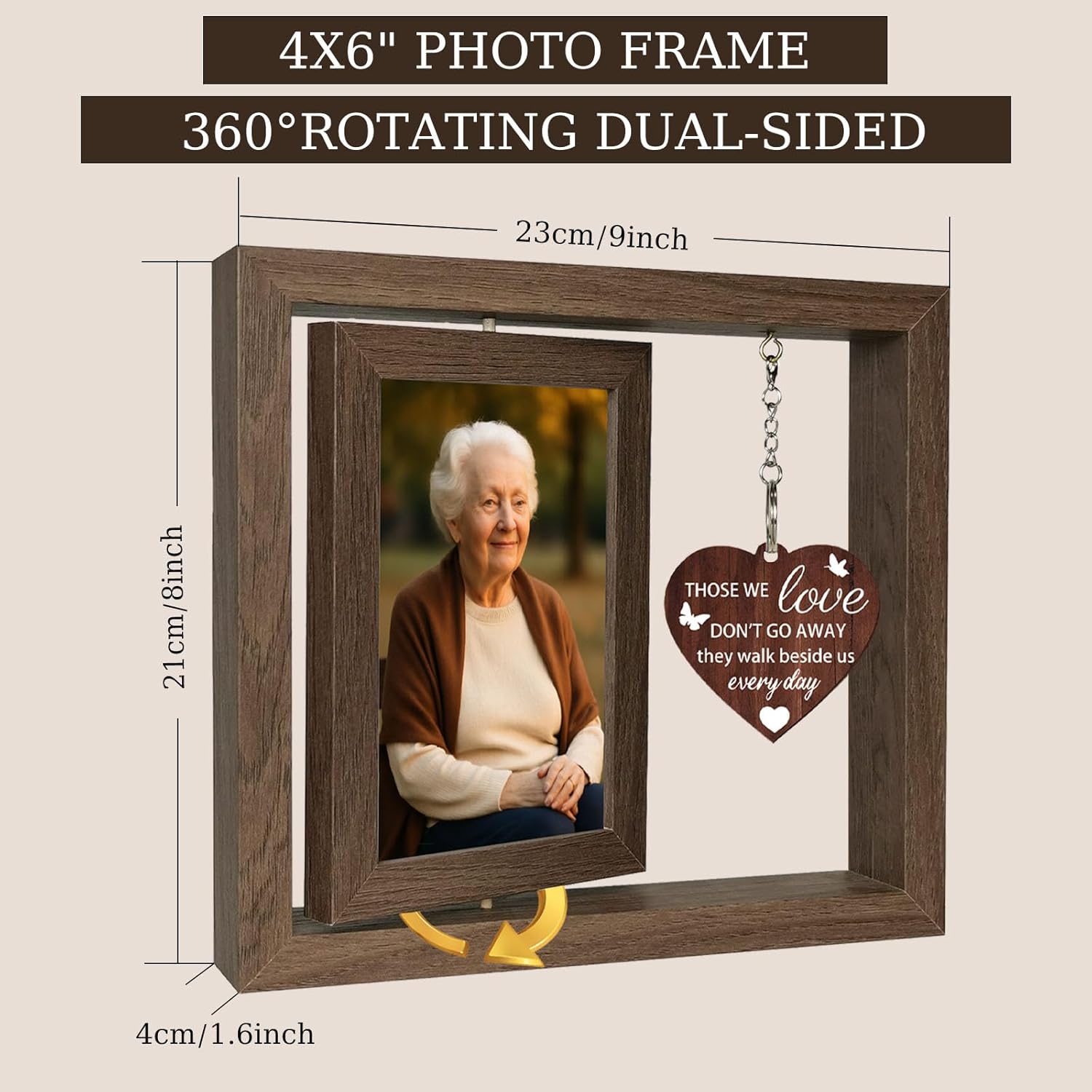 Memorial Picture Frame for Loss of Loved Ones – Sympathy Gifts for Mother, Dad, Grandma, Grandpa, Wife, Husband, or Pet – Bereavement and Funeral Remembrance, Fits 4x6 Photo