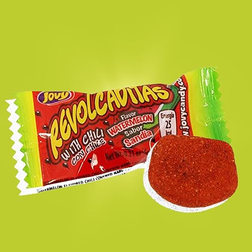 Miniatura 5 de Sweetzo - Caramelos duros dulces y picantes cubiertos de chile en polvo, dulces mexicanos envueltos individualmente con sabor a sandía para