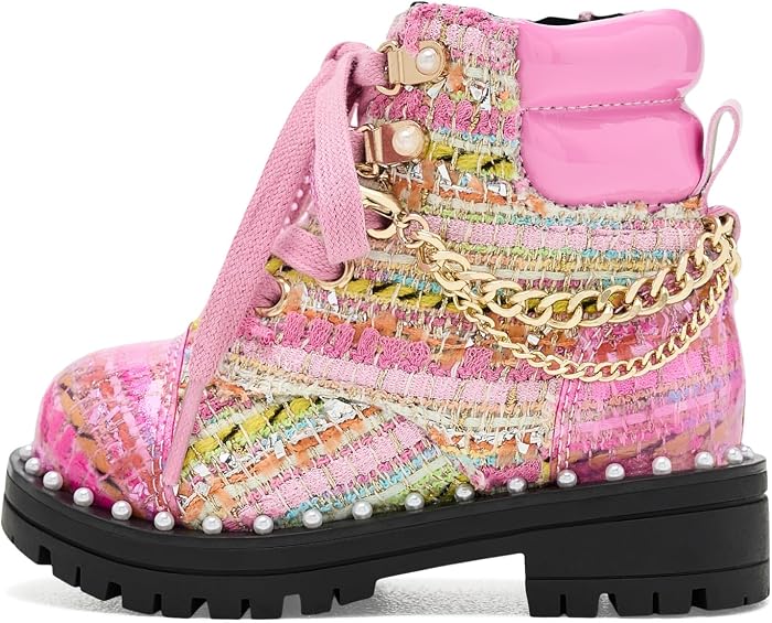 Ботинки Kurt Geiger London Mini Chelsea Combat для малышей, цвет: Розовый — фото 2