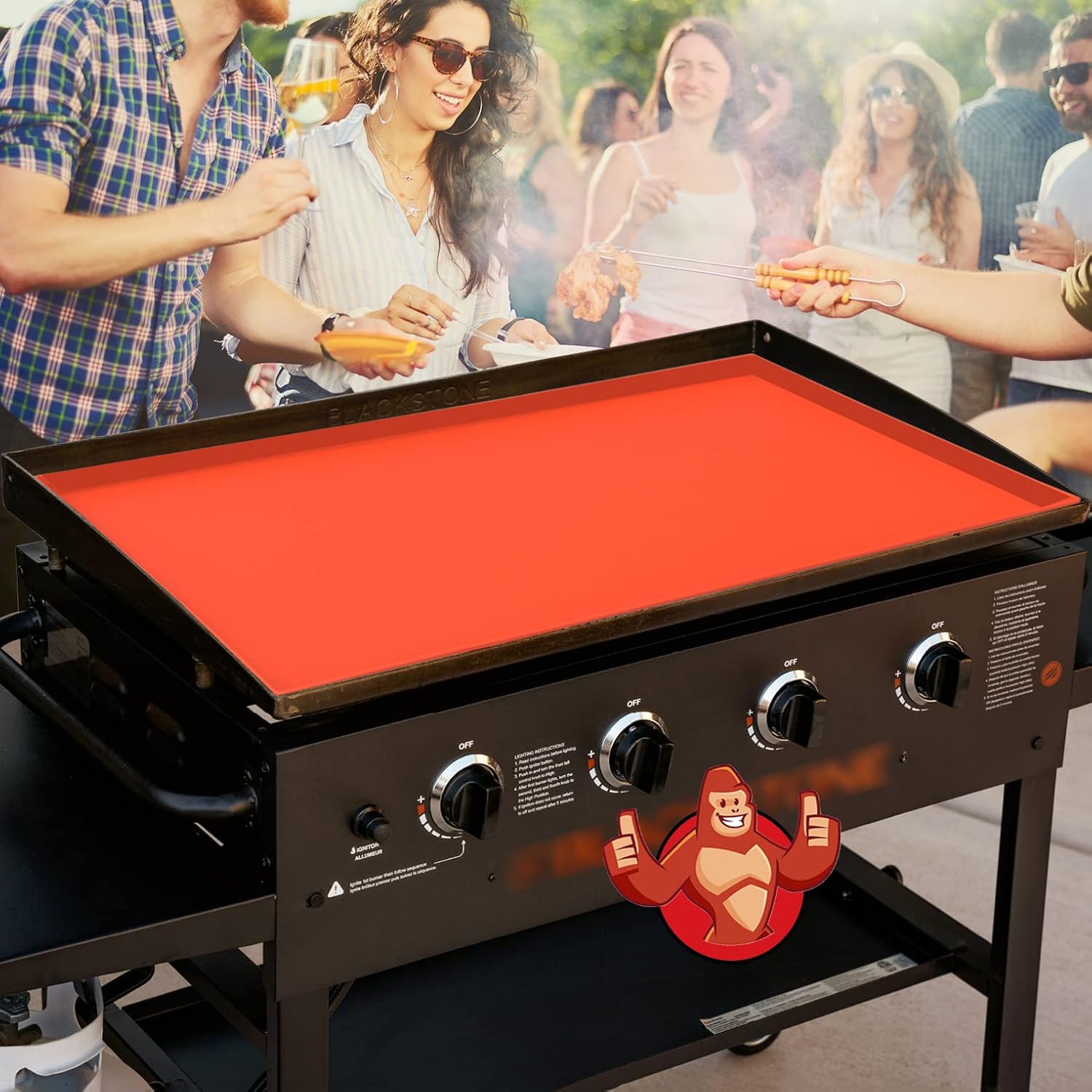 36" Silicone Mat for Blackstone Griddle Top, 100 Silicone