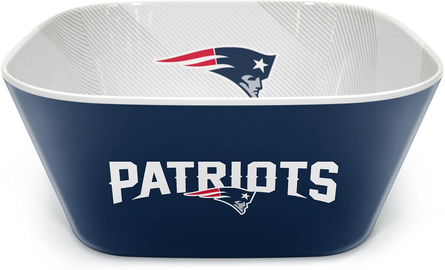 YouTheFan NFL Officially-licensed Large Party Bowl - 100% Melamine, dishwasher safe, BPA free - holds large bag of chips - sleek design - perfect for game day or any day