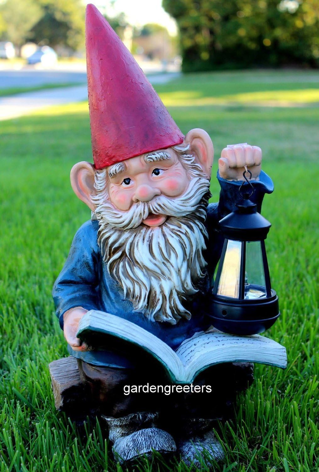 Solar Lantern/Light Gnome Statue Solar Gnome Figurine