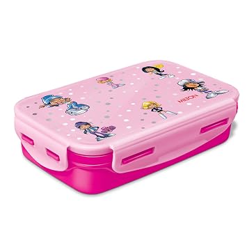 MILTON Steely Deluxe Mini Tiffin Box Steel Insulated Inner Stainless Steel Containers with Clip Lock Lid, 400ml, Airtight Leakproof Kids Lunch Box, for School, Picnic, Dark Pink