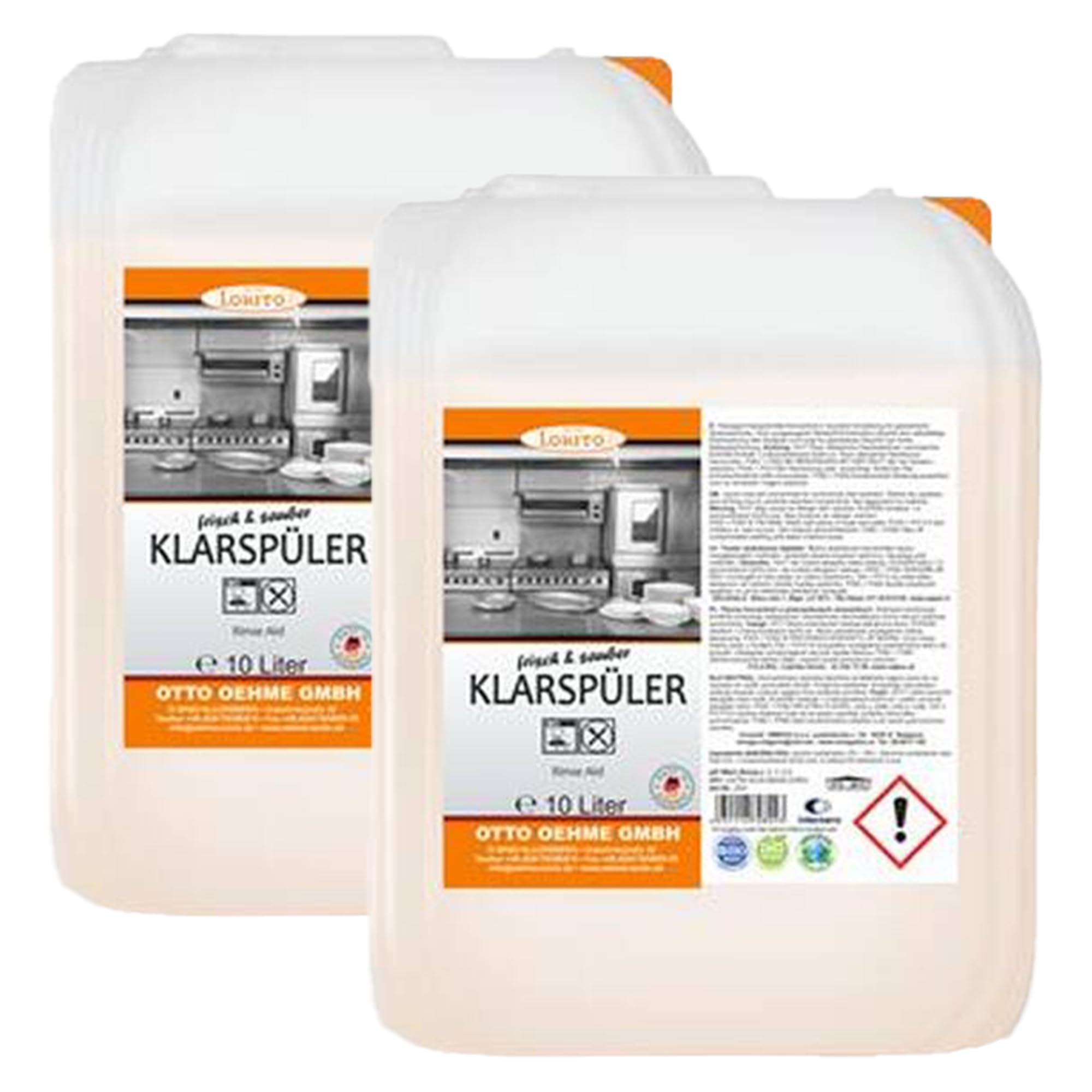 Lorito frisch & sauber Klarspüler Spülmaschine 2 x 10L