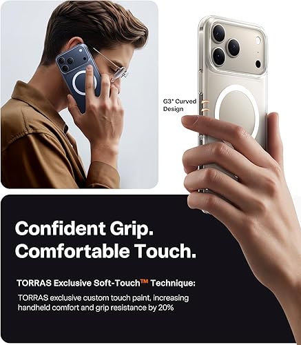 Vista 41 de TORRAS Funda magnética delgada para iPhone 17 PRO MAX, funda ultradelgada para teléfono 17 ProMax compatible con MagSafe, ligera, antiarañazos