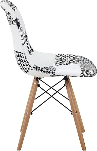 Miniatura 12 de 不二貿易(Fujiboeki) Fuji Boeki 70589 Eames Chair, Width 20.1 x Depth 18.1 x Height 32.3 inches (51 x 46 x 82 cm), Black/White, Dining Chair, Shell Type,