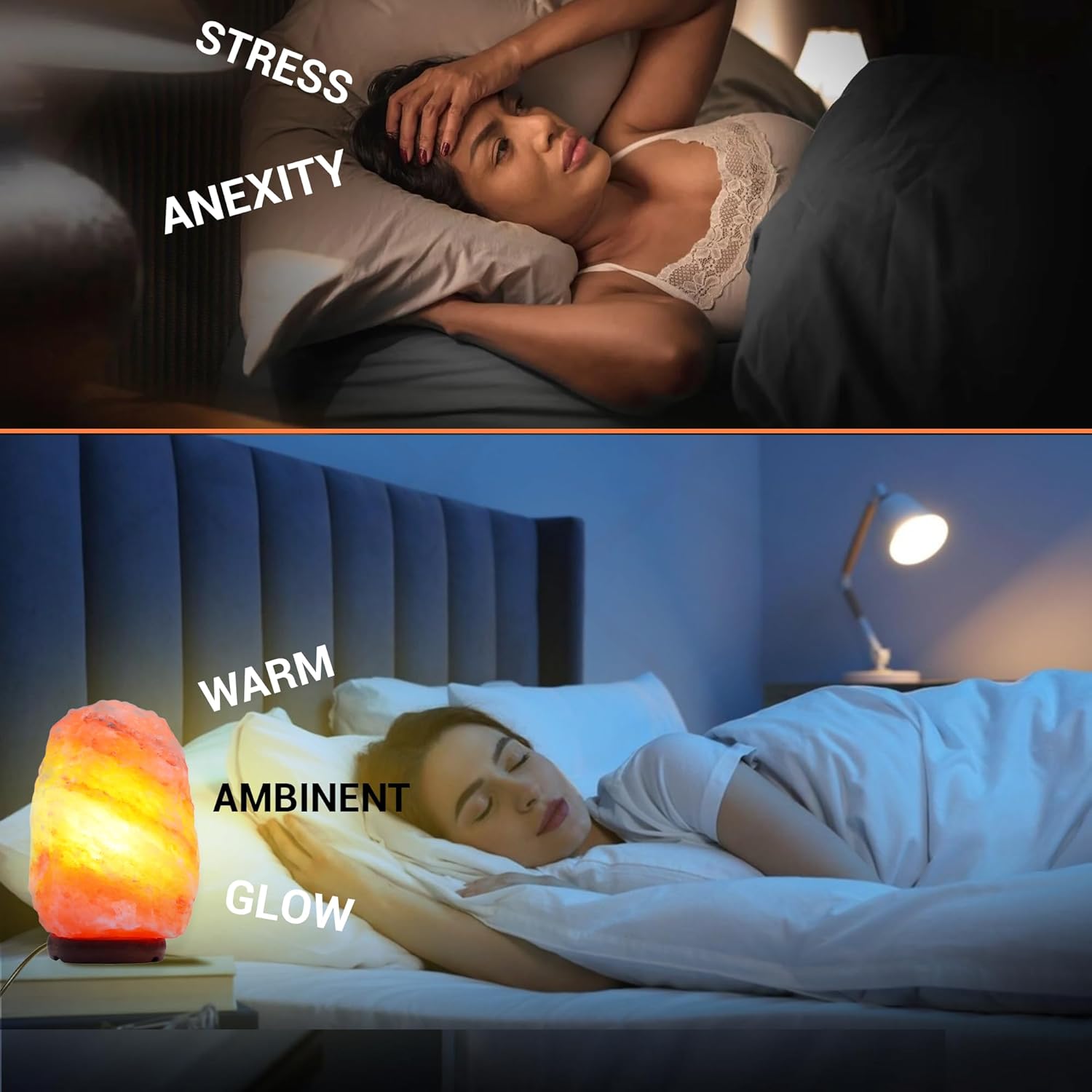 Himalayan Salt Lamp 5 Inch, 3-4 lbs with Wooden Base - Hand Carved Pink Light - Dimmable Cord & Bulb, Ideal Gift Night Lamp for Bedroom, Office, Living Room