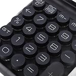 Calculatrice de commutateur mécanique, 10 Calculatrice de bureau à chiffres avec grande taille LCD Affichage, 24 Gros boutons, sommeil automatique, calculatrice mignonne pour la vie quotidienne et le travail de bureau de base (noir)