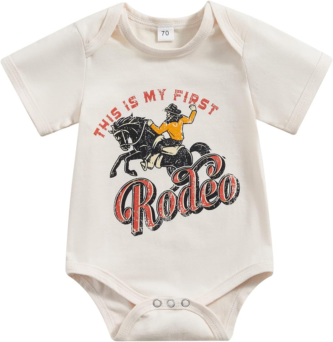 SAYOO Western Baby Girls Boys Bodysuit Clothes Country Cowboy Cowgirl Funny Cute Infant Creeper One-Piece Baby Bodysuit