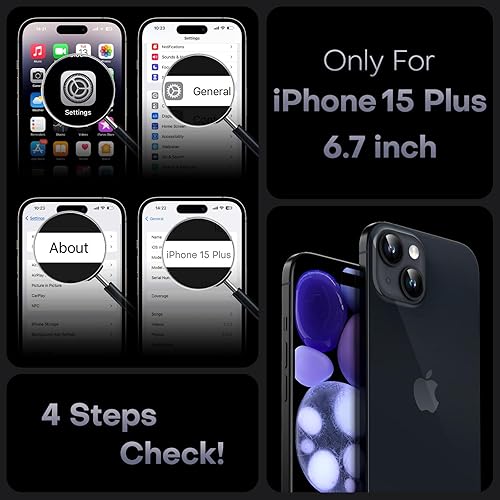 Miniatura 2 de TOCOL Funda magnética 3 en 1 para iPhone 15 Plus, protección completa de la cámara, compatible con MagSafe, probada en grado militar de 15 pies,