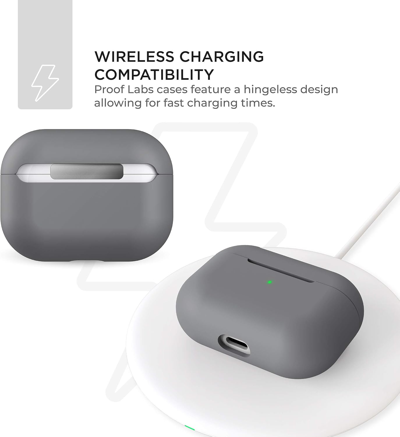 Proof Labs AirPods Pro Case Cover Protective Silicone (Grey)