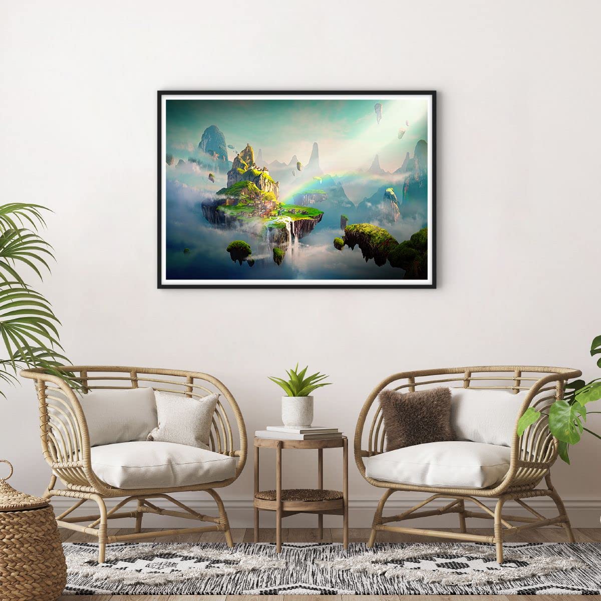 ARTTOR Poster Cadre Noir 100x70 cm Affiche Fantasy Paysages - 3469 - P2B