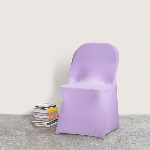 Vista 63 de Funda de silla Peomeise plegable, de elastano para banquete de boda, comedor, evento. Blanco