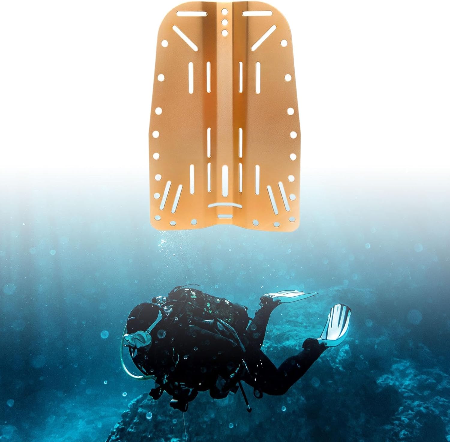 Scuba Diving Equipment BCD Backplate Material Aluminum Alloy Underwater Crotch Straps Tank Holder