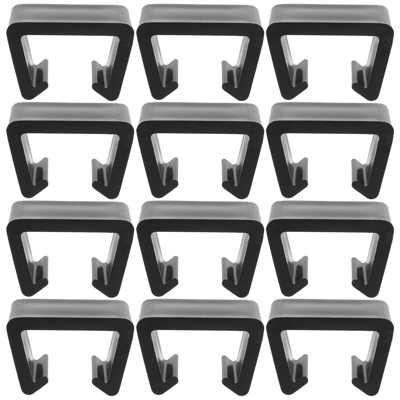 Clips de PP y PE BIUDECO para sofás modulares de exterior en set de 12 abrazaderas negras
