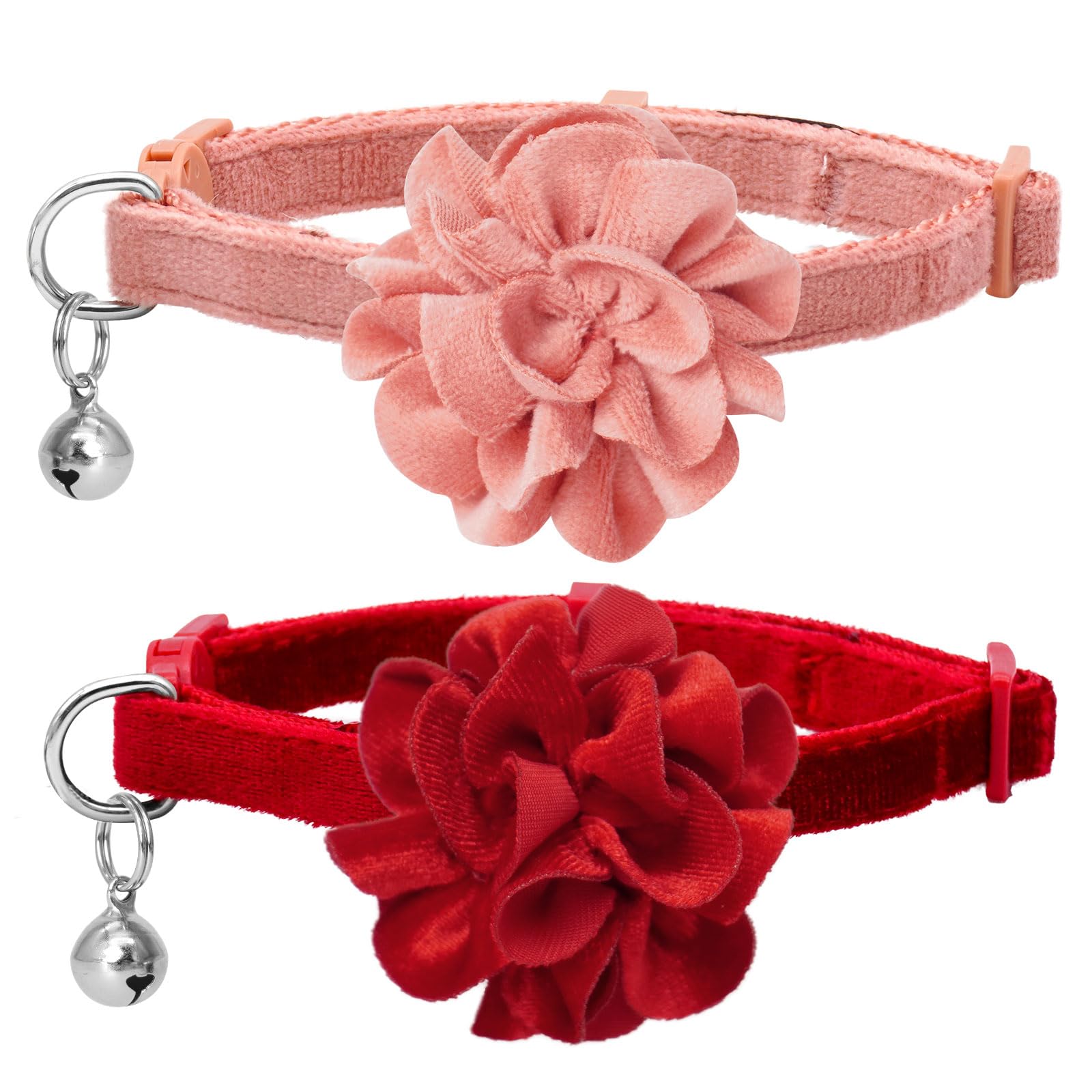 azuza Velvet Floral Cat Collar