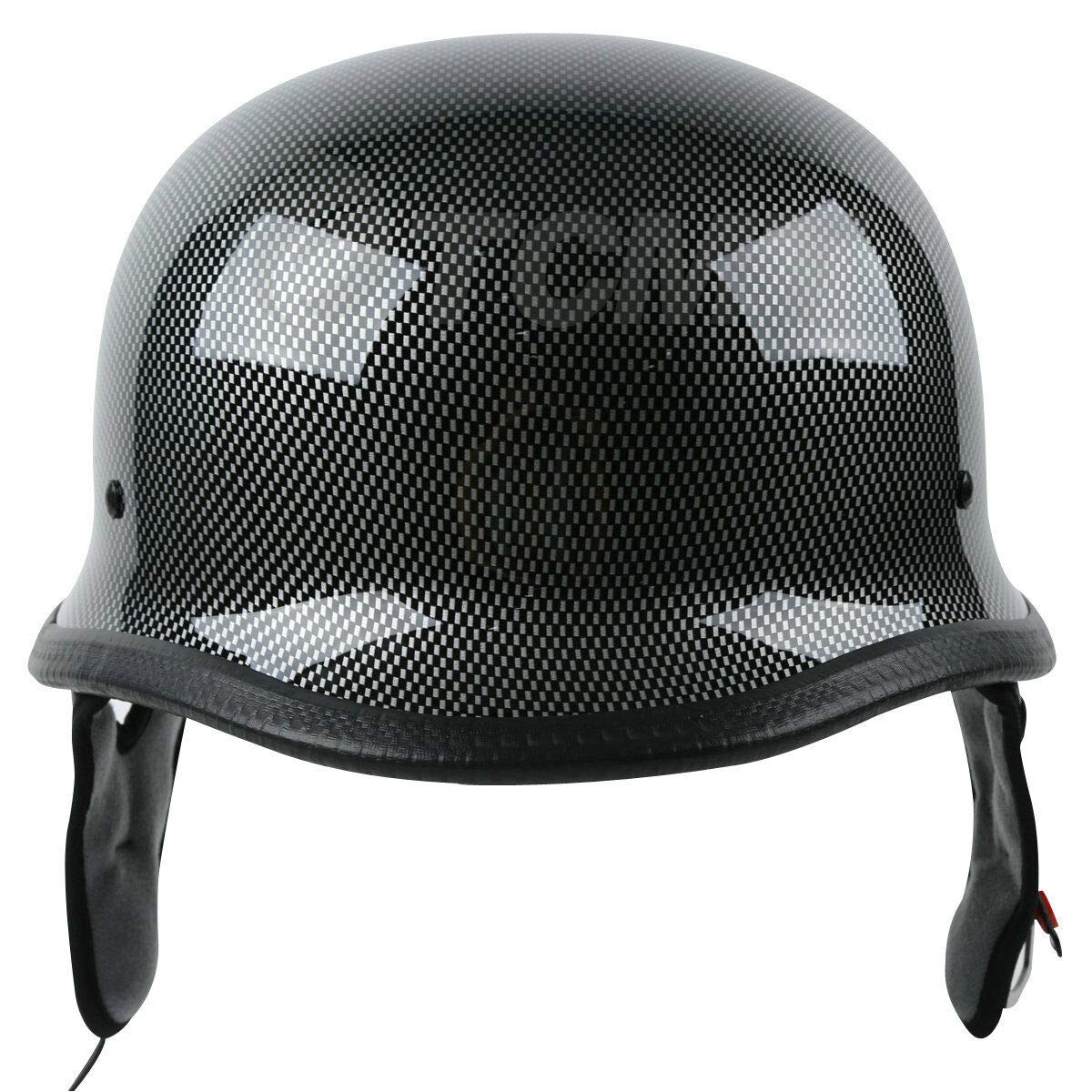 SLMOTO DOT Motorcycle German Style Helmet Carbon Fiber Cruiser Biker