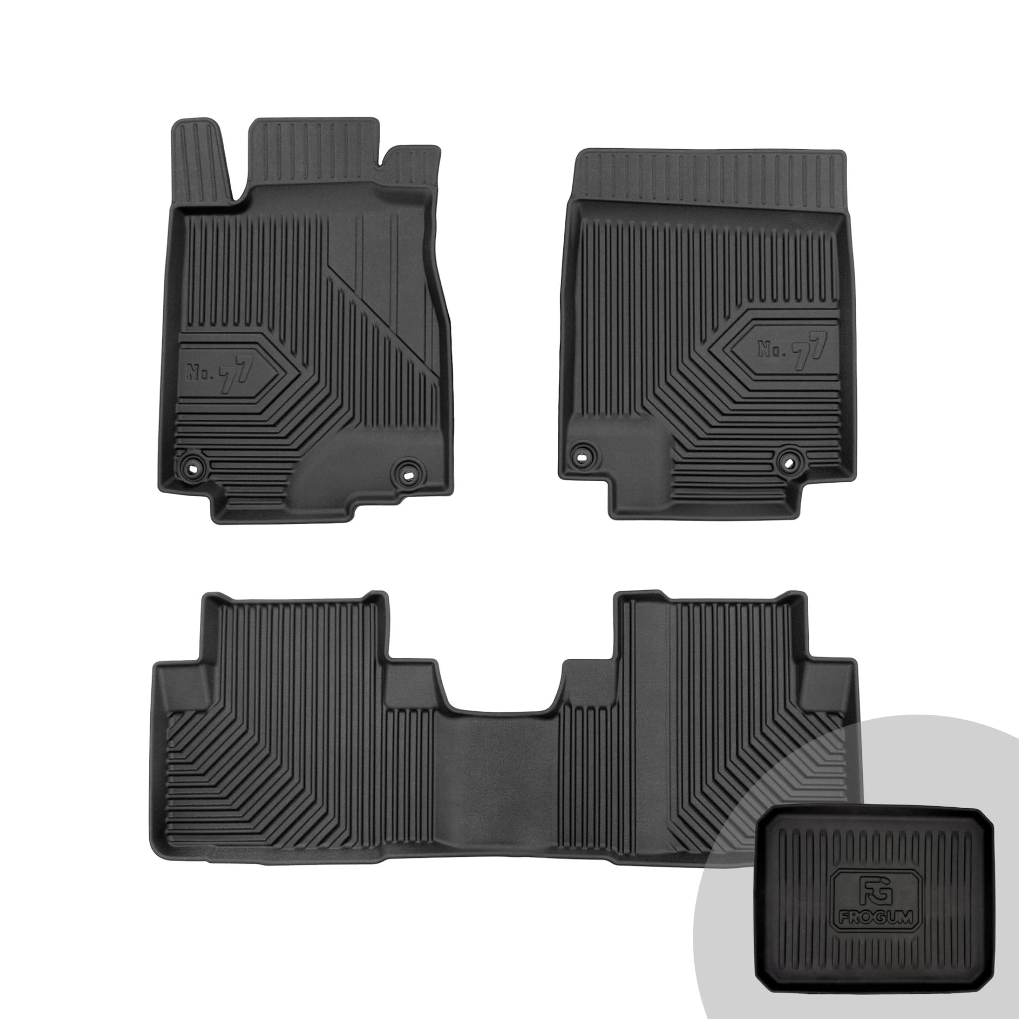 FROGUM No.77 Alfombrillas para Coche Alfombras para Honda CR-V IV 2012-2018 | Borde Alto | para Todo el año | Tamaño