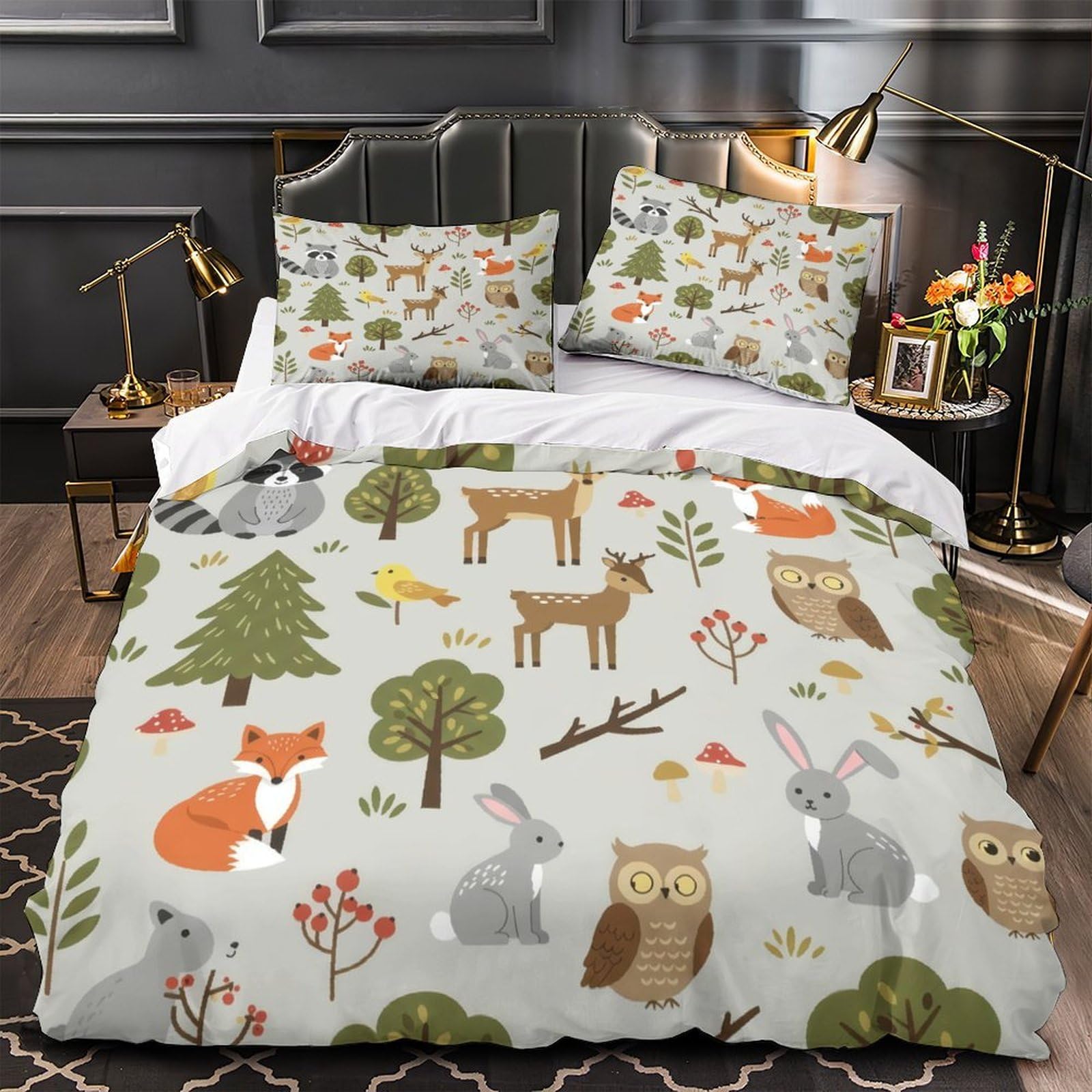 Housse de couette football 3D parure de lit microfibre king 220x240