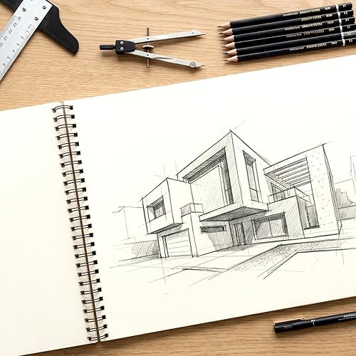 Miniatura 7 de HEIHAK Juego de 12 cuadernos de bocetos A3 A4 A5, 60 páginas, 30 hojas de bolsillo encuadernado en espiral superior, bloc de notas en espiral, blocs