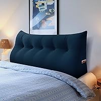 Vista 32 de Almohada de Cuña para Cabecero de Dormitorio, Almohada de Lectura para Dormitorio con Soporte para la Espalda para Sentarse en la Cama, Cojín Lumbar