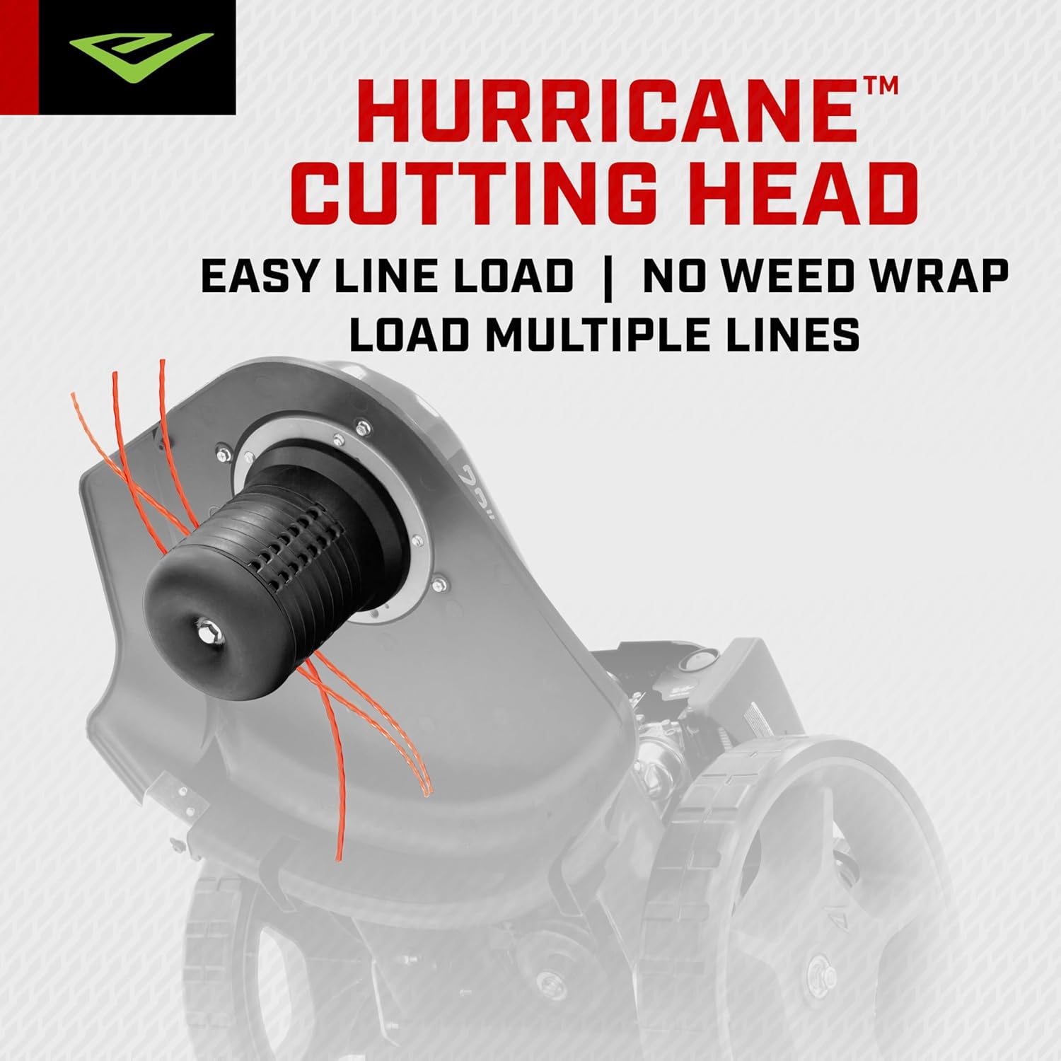 Earthquake Walk-Behind String Mower, Hurricane Cutting Head, 160cc 4-Cycle Viper Engine, Grab-N-Go Bail, 22” Cutting Diameter, Extra-Wide 2.5" x 14.5” Airless Wheels, Adjustable Handlebar, 47325