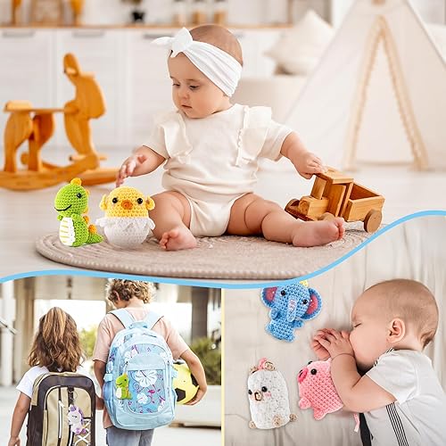 Miniatura 6 de XuanMei GR Kit de ganchillo de 6 piezas para principiantes avanzados crocheters adultos aprender a ganchillo Kit Amigurumi Animal Starter paso a