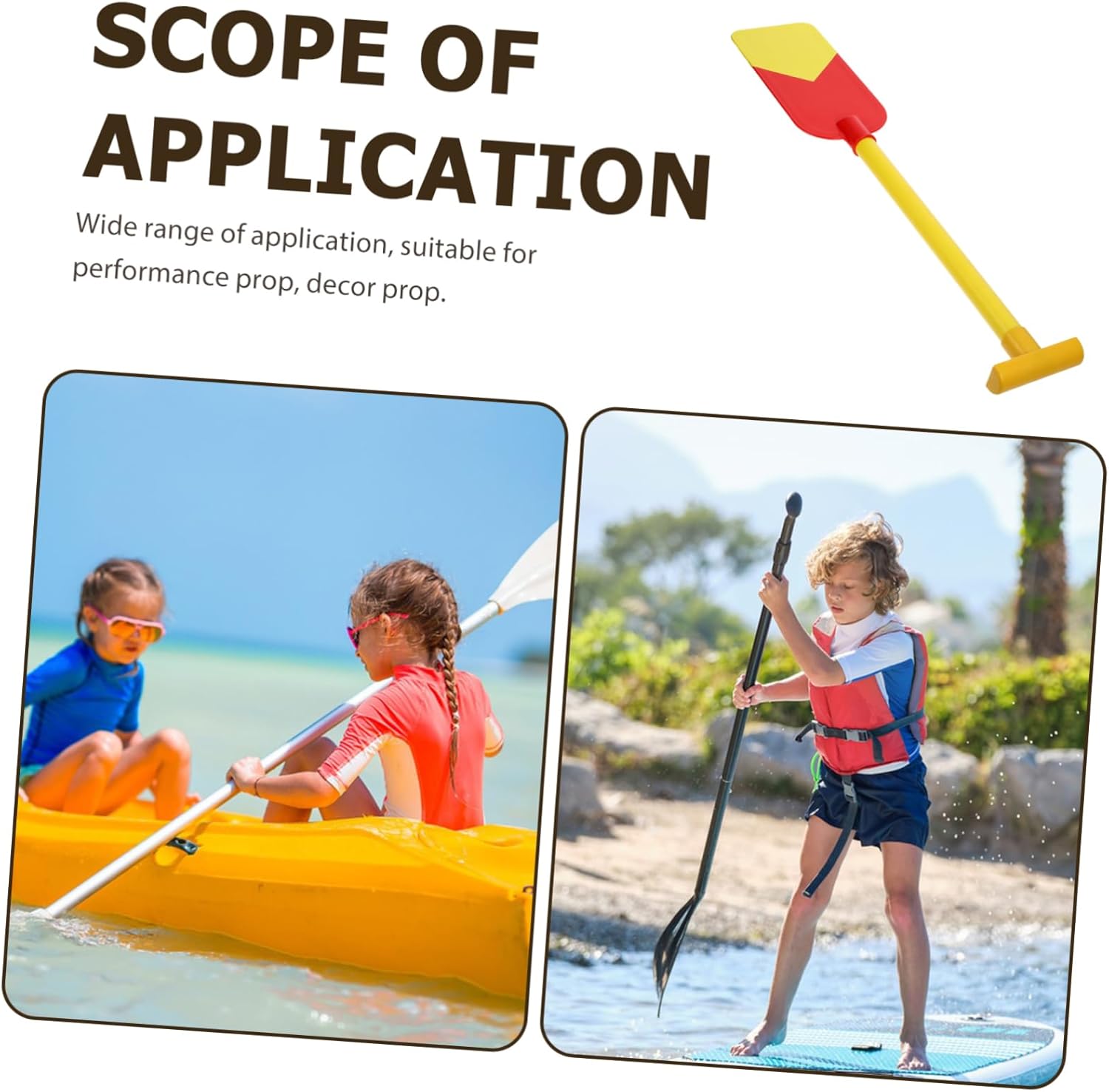 BESPORTBLE Boat Rowing Paddle Wooden Oar for Kayak Decorative and Boys and Girls Paddle