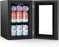 Vista 1 de COWSAR Commercial Beverage Refrigerator 24-Can Mini Fridge, Countertop Wine Cooler Small Adjustable Digital Thermostat, LED Light, Freestanding